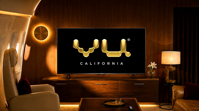 Vu Televisions unveils the TV that even a private jet would upgrade to.
